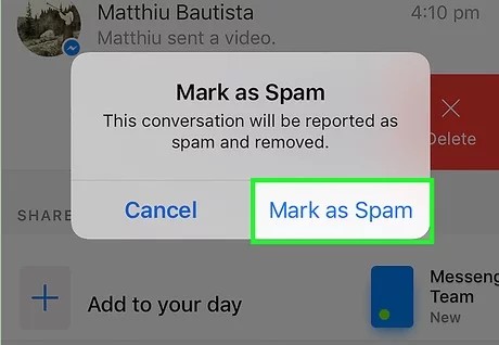 How to mark Spam on Messenger with a phone