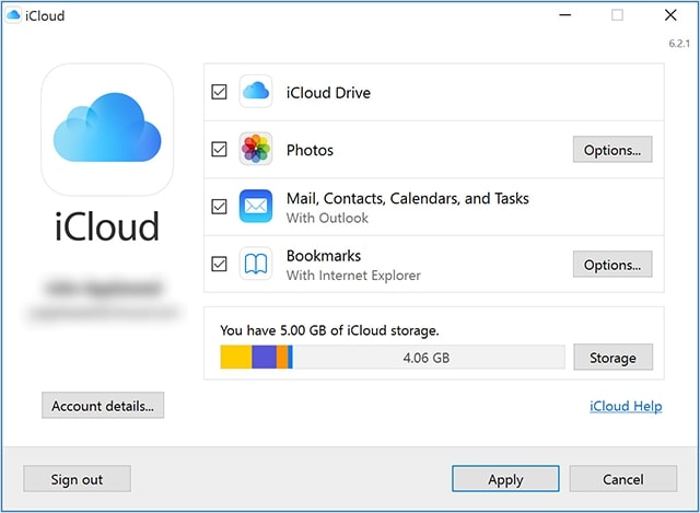 delete iCloud backup data using Windows