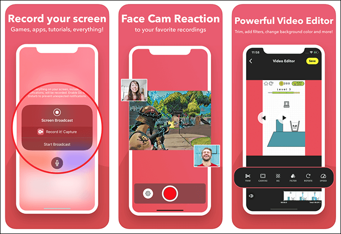 Record iPhone screen video with a third app