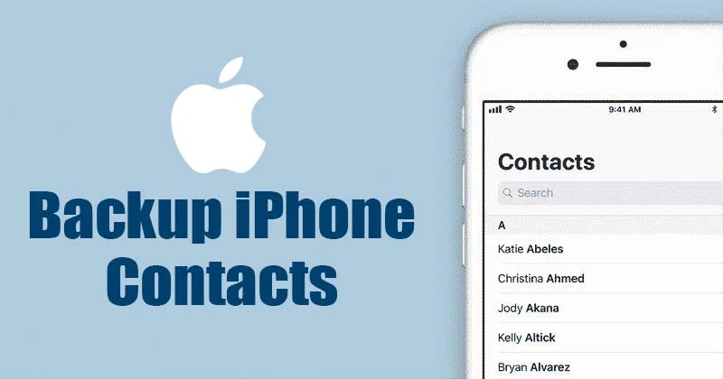backup contacts on iPhone