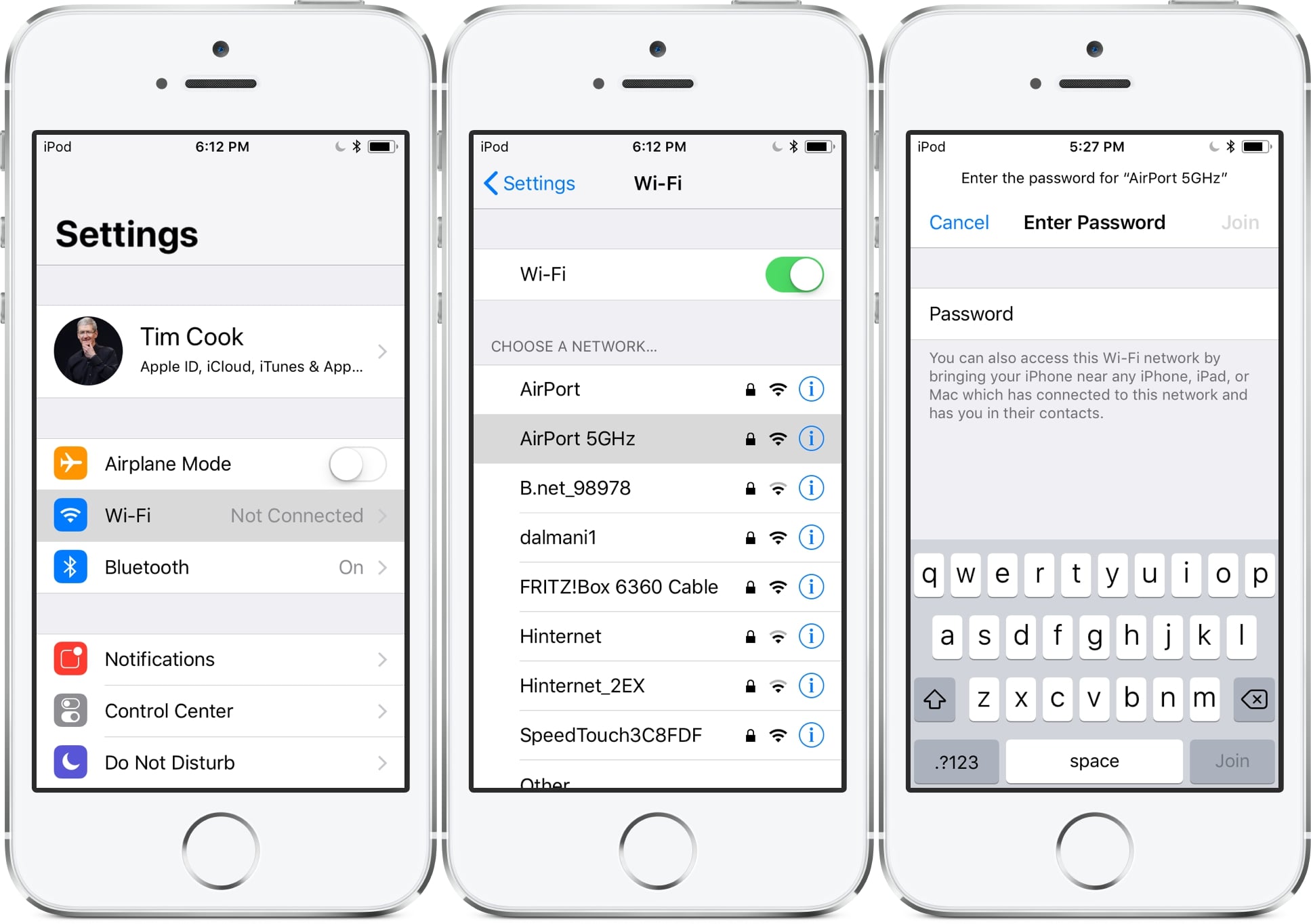 Check iPhone to start sharing Wi-Fi password