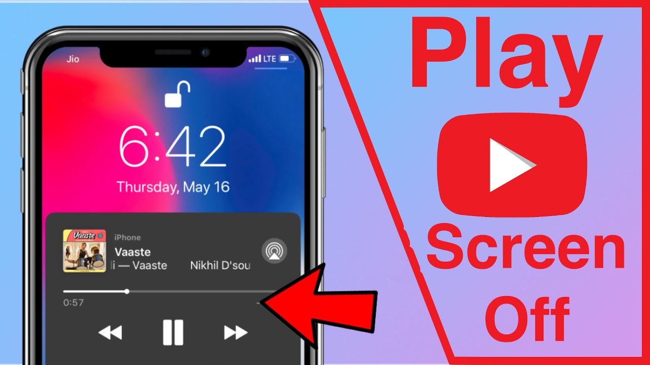 listen to YouTube music when the iPhone screen is off
